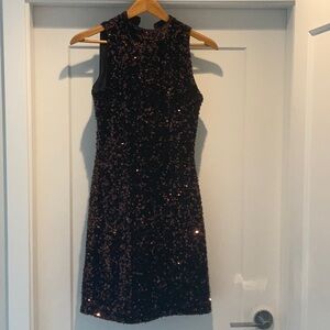 Elegant Black Sequin Dress